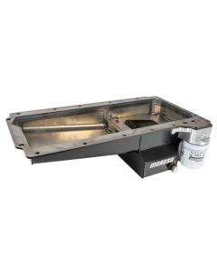 OIL PAN, GM LS, SWAP, REAR SUMP, ROAD RACE, SPIN-ON OIL FILTER ADAPTER