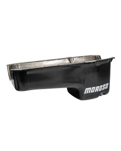 OIL PAN, SBC 86-UP WITH 1 PIECE SEAL PASSENGER SIDE DIP STICK, 8.25 IN. DEEP