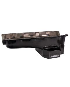 OIL PAN, BBC MARK IV, GM A BODY, 8 IN. DEEP, ROAD RACE BAFFLED, T-SUMP, WINDAGE TRAY