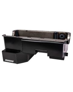 OIL PAN, FORD 351W, POWER POUCH, BILLET END SEALS, 9 IN. DEEP, REAR SUMP