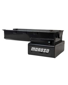 OIL PAN, FORD 351W, ROAD RACE, FRONT SUMP, 8 INCH DEEP, BLACK PC