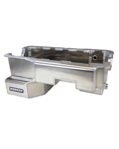 OIL PAN, FORD 289-302, POWER POUCH, BILLET END SEALS, 9 IN. DEEP, REAR SUMP, ALUMINUM
