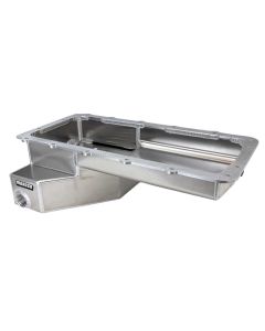 OIL PAN, FORD 5.0 COYOTE, DRAG RACE BAFFLED, REAR T-SUMP, ALUMINUM, 16 AN EXTERNAL