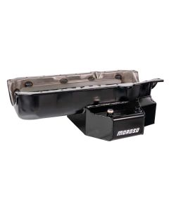 OIL PAN, SBC 86-UP WITH 1 PIECE SEAL PASSENGER SIDE DIP STICK, CIRCLE TRACK, 7.125 DEEP