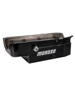 OIL PAN SBC PRE- 80 DRIVER'S SIDE DIPSTICK, LIMITED SPRINT, CIRCLE TRACK, INSPECTION BUNG, 6.5 IN. DEEP