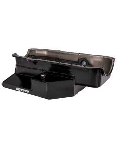 OIL PAN SBC 80-85 WITH PASSENGER'S SIDE DIP STICK, DART SHP, LIMITED SPRINT, CIRCLE TRACK, INSPECTION BUNG, 6.5 IN. DEEP