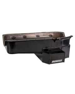 OIL PAN, SBC PRE- 80 DRIVER'S SIDE DIPSTICK, ROAD RACE BAFFLED, 7.5 IN. DEEP