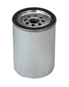 OIL FILTER, CHEVY,13/16 IN. THREAD, 5 1/4 IN TALL, CHROME