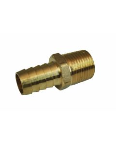 FITTING, 1/2 NPT, 5/8 BARB, STRAIGHT, BRASS