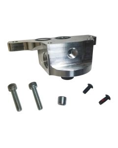 FILTER ADAPTER GM LS SPIN ON, EXTERNAL, DRY SUMP OIL PUMP INPUT INLET, OUTBOUND RAIL