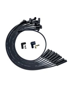 WIRE SET MORSO ULTRA BBC OVC STR PLUG END HEI SLEEVED, BLACK WIRE