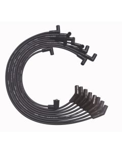 WIRE SET MOROSO ULTRA BB FORD 351C,390,429,460 UNLEEVED HEI 135 DEG BOOTS, BLACK WIRE