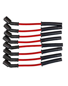 IGNITION SPARK PLUG WIRE SET, ULTRA 350, 8MM, MULTI ANGLE BOOT, RED, GM GEN V LT1/LT4 CORVETTE 14-ON, TRUCK & SUV 14-ON, CAMARO 16-24, 5.3L/6.2L