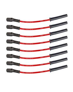 IGNITION SPARK PLUG WIRE SET, ULTRA 350, 8MM, MULTI ANGLE BOOT, RED, GM LS/LQ, 99-13 TRUCK & SUV, 4.8L/5.3L/6.0L/6.2L/8.1L