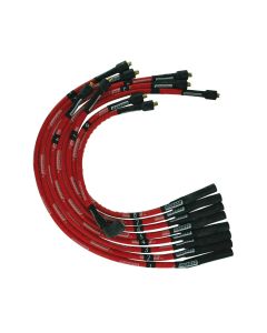 WIRE SET MOROSO ULTRA SLEEVED RED SB CHRYSLER, MOPAR 273,318,340,360 STR PLUG & DIST, RED WIRE