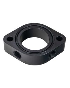 THERMOSTAT SPACER, SMALL BLOCK, BIG BLOCK INTAKES, BLACK ANODIZED