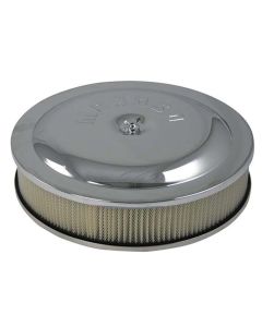 AIR CLEANER KIT, 14 IN. X 3 IN., ALUMINUM, RAISED BTM, CHROME