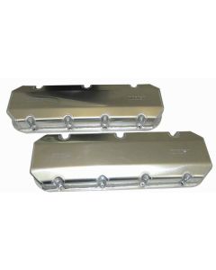 VALVE COVERS, BBC, FABRICATED ALUMINUM, STEEL INSERTS