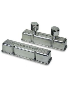 VALVE COVERS, SBC, CAST, 1 VALVE COVER WITH 2 BREATHERS