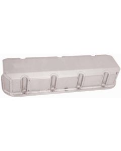VALVE COVERS, BBC, 3.875 IN. TALL, POCKETS ON EXHAUST & INTAKE, FABRICATED ALUMINUM, NO LOGO