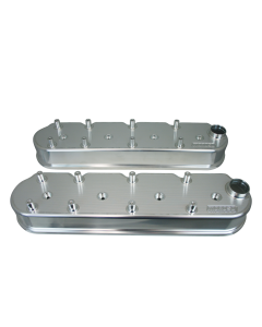VALVE COVERS, GM LS, FOR COPO BREATHERS IN EACH COVER, WITH COIL PACK MOUNTING, BILLET ALUMINUM