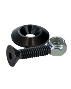 1 INCH TAPER WASHER, BLACK ANODIZED, WITH HARDWARE, 10 PK