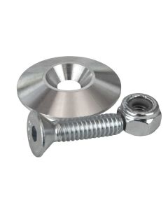 1.25 INCH TAPER WASHER, RAW, WITH HARDWARE, 10 PK