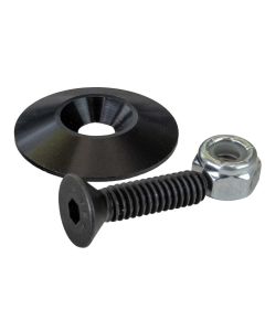 1.25 INCH TAPER WASHER, BLACK ANODIZED, WITH HARDWARE, 10 PK