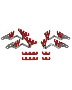 IGNITION WIRE LOOM KIT, SBC CENTERBOLT, RED