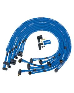 WIRE SET, SPIRAL CORE, SLEEVED, SBC, NON-HEI, BLUE, 90 DEGREE
