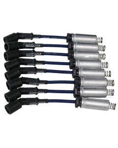 IGNITION WIRE SET, ULTRA 40, UNSLEEVED, GM LS, 8 IN., BLUE
