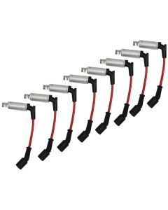 IGNITION WIRE SET, ULTRA 40, UNSLEEVED, GM LS, ALUMINUM SHIELDED, RED