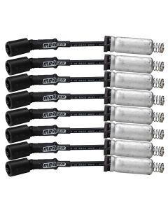 IGNITION WIRE SET, ULTRA 40, UNSLEEVED, GM LS, 8 IN., BLACK