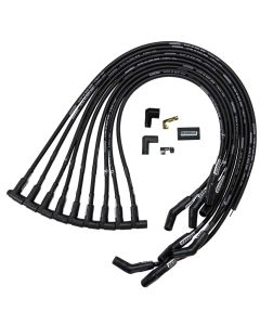 IGNITION WIRE SET, ULTRA 40, UNSLEEVED, BBC UNDER HEADER, HEI, 135 DEGREE