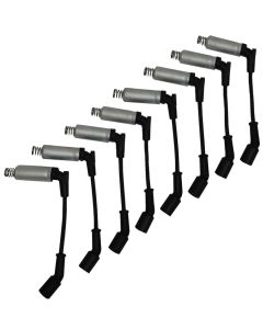 IGNITION WIRE SET, ULTRA 40, UNSLEEVED, GM LS, ALUMINUM SHIELDED, BLACK