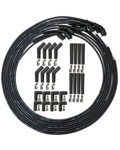 WIRE SET ULTRA 8MM BLACK, LS UNIVERSAL SET 90,135, STR PLUG ENDS