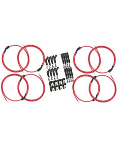 WIRE SET, ULTRA 40, 8.5MM, LS UNIV SET, 90,135, STR PLUG ENDS, RED