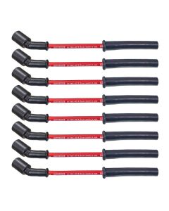IGNITION SPARK PLUG WIRE SET, ULTRA 40, 8.5MM, MULTI ANGLE BOOT, RED, GM GEN V LT1/LT4 CORVETTE 14-ON, TRUCK & SUV 14-ON, CAMARO 16-24, 5.3L/6.2L