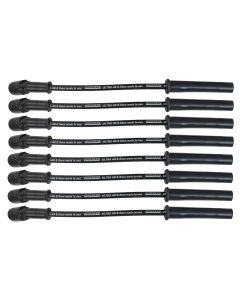 IGNITION SPARK PLUG WIRE SET, ULTRA 40, 8.5MM, MULTI ANGLE BOOT, BLACK, GM LS/LQ, 99-13 TRUCK & SUV, 4.8L/5.3L/6.0L/6.2L/8.1L