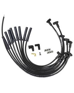 IGNITION SPARK PLUG WIRE SET ULTRA 40 8.5MM MULTI ANGLE BOOT, BLACK,FORD 289,302,351W, HEI STYLE CAP