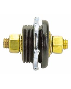 CONNECTOR, THRU PANEL, BLACK