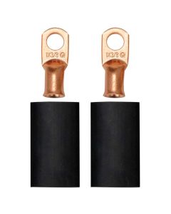 BATTERY CABLE TERMINAL KIT CRIMP OR SOLDER FOR 1 GA WIRE 3/8 DIA STUD 2 PACK