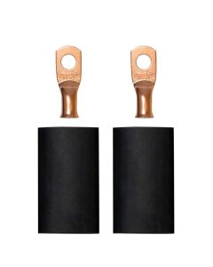 BATTERY CABLE TERMINAL KIT, CRIMP OR SOLDER, FOR 8 GA WIRE, 1/4 DIA STUD, 2 PACK