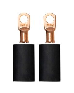 BATTERY CABLE TERMINAL KIT, CRIMP OR SOLDER, FOR 2 GA WIRE, 3/8 DIA STUD, 2 PACK