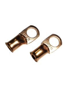 BATTERY CABLE TERMINAL KIT SOLDER END FOR 1 GA WIRE 1/2 DIA STUD 2 PACK