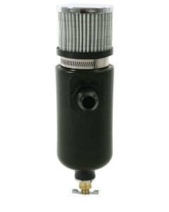 TANK, BREATHER, CATCH CAN, POLY, -12 AN MALE FITTING