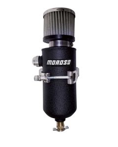 TANK, BREATHER, CATCH CAN, 12 AN MALE, BLACK POWDER COAT