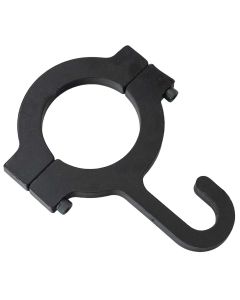 HELMET HOOK, 1.500 BAR DIAMETER, BILLET ALUMINUM, BLACK ANODIZED