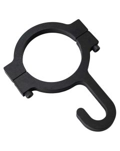 HELMET HOOK, 1.750 BAR DIAMETER, BILLET ALUMINUM, BLACK ANODIZED
