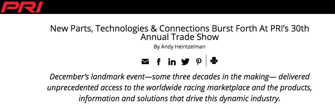 The Performance Racing Industry weekly update Volume 2 Number 5 February 7, 2018